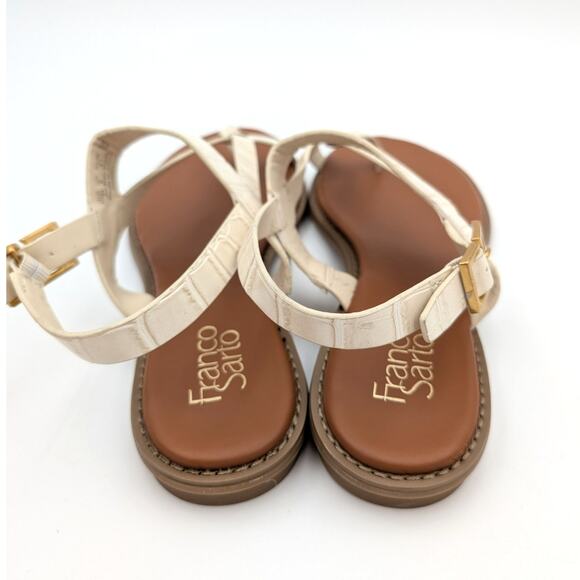 Franco Sarto Gabby Slingback Flat Sandals Ivory Women's Size US10M EU41 - Picture 4 of 11